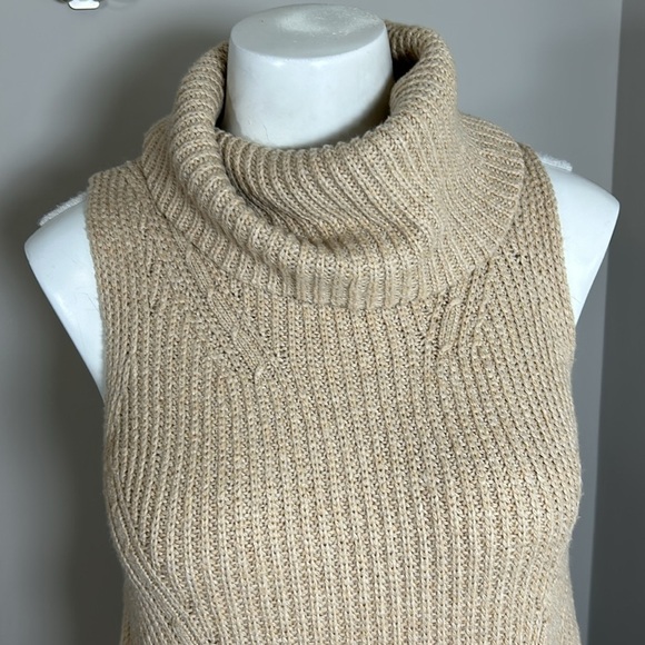 Anthropologie Angel Of The North Turtleneck Sweater Tank Tunic Split Hem XS - Picture 3 of 13